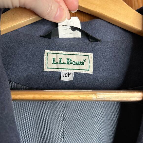 Vintage L.L. Bean Cashmere Wool Blazer Women’s 10P Navy Blue Professional Preppy - Picture 5 of 8